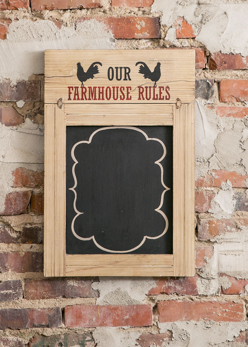  Farmhouse Rules Blackboard Heritage Lace