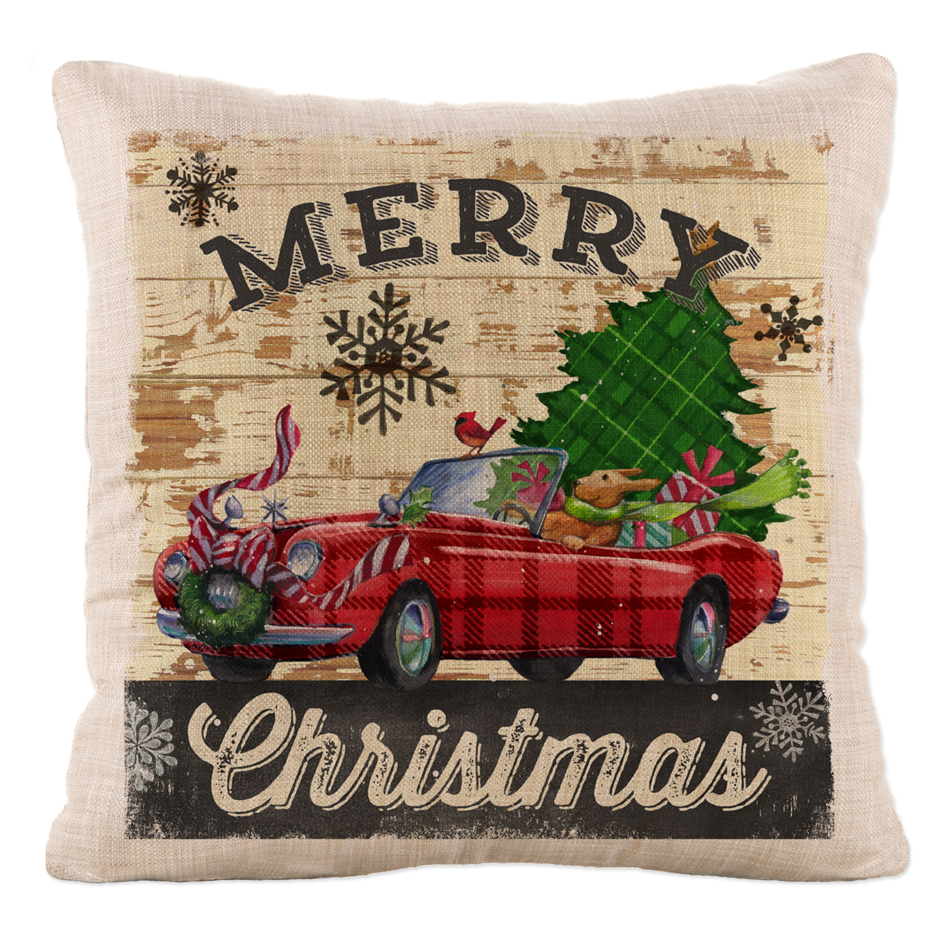 Christmas Plaid Trailer Pillow | Heritage Lace
