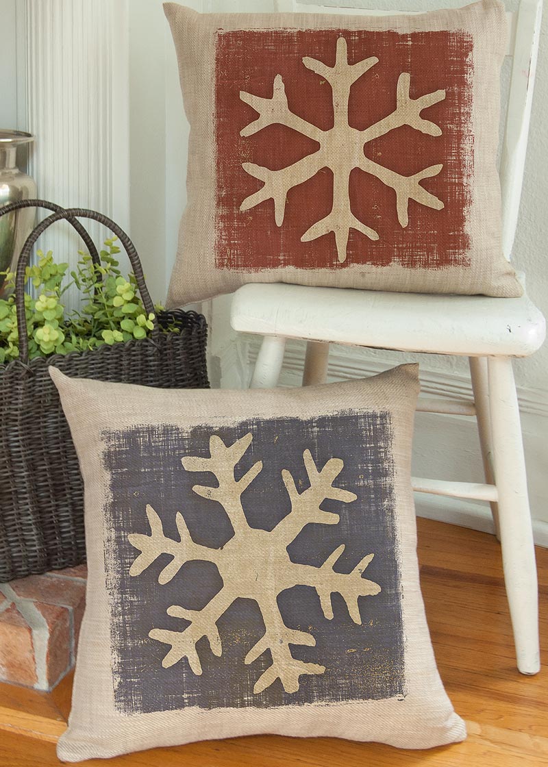 Rustic Snowflake Pillow | Heritage Lace